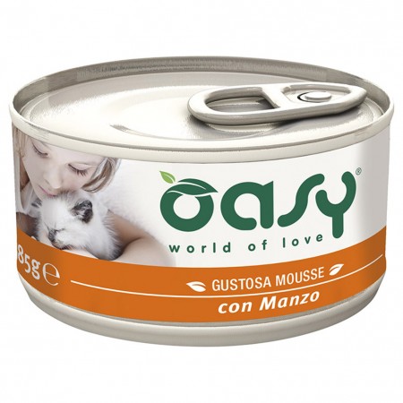 Oasy Wet Cat MOUSSE con MANZO Lattina 85gr