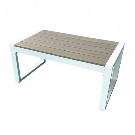 Tavolino Positano alluminio bianco polywood 90x50x40 cm Giardinia