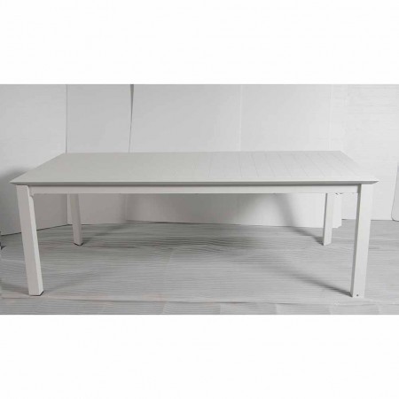 Tavolo allungabile Burano 220/330x110cm alluminio Bianco Giardinia