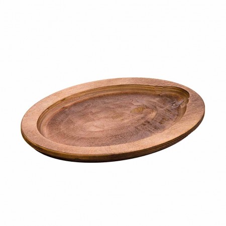 Vassoio sottopentola ovale in legno 29,95x22,7cm Lodge LDGUOPB