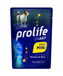 Alimento cane umido Prolife Smart Adult Mini pollo e riso 100g