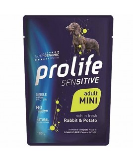 Alimento cane umido Prolife Sensitive Adult Mini coniglio e patate 100g