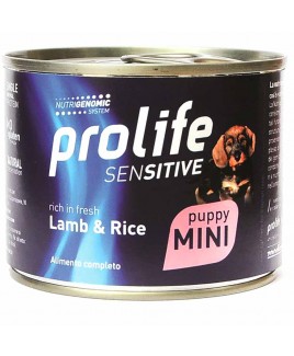 Alimento cane umido prolife Sensitive Puppy Mini agnello e riso 200g
