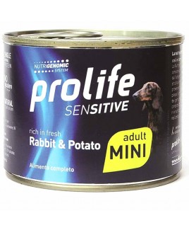 Alimento cane umido Prolife Sensitive Adult Mini coniglio e patate 200g
