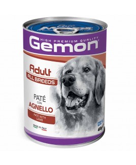 Alimento cane Monge Gemon 24 lattine da 400g adult All Breeds Paté e agnello