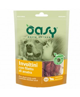Alimento cane Snack Oasy Involtini con filetto di anatra 100g