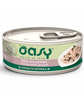 Alimento gatto Oasy Specialità naturale adult con pollo e spinaci 70g