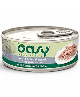 Alimento gatto Oasy Specialità naturale adult con tonno e calamari 70g