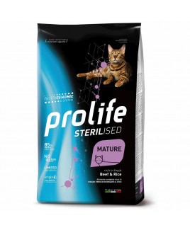 Alimento gatto secco Prolife Sterilised Mature Manzo e riso 1,5kg