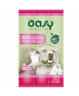 Alimento cane Snack Oasy Stick con Salmone 3x12g