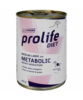 Alimento cane umido Prolife Metabolic Adult Medium Large Weight Reduction 400g