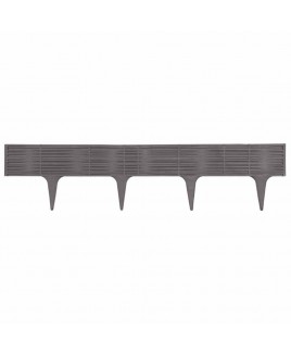 Bordura ornamentale grigio 3,9 m set da 5 pezzi Verdemax V003489