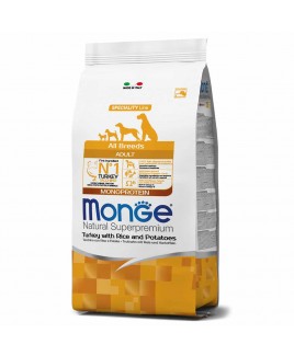 Alimento cane Monge All Breeds adult monoprotein Tacchino riso e patate 12kg
