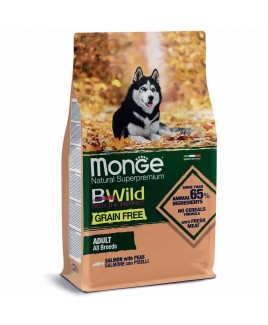 Alimento cane Monge BWild All Breeds Adult Salmone con piselli 12kg