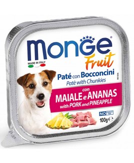 Alimento cane Monge Fruit Maiale e Ananas 100g