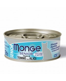 Alimento gatto Monge Jelly Senior tonno con alici 80g