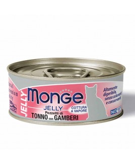 Alimento gatto Monge Jelly tonno con gamberetti 80g