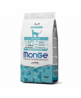Alimento gatto Monge Natural Monoprotein sterilised Merluzzo 1,5kg