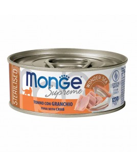 Alimento gatto Monge Supreme sterilised Tonno con granchio 80g