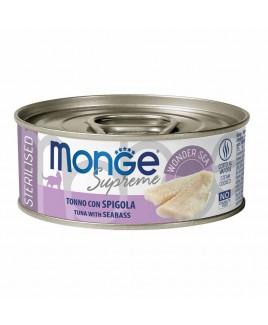 Alimento gatto Monge Supreme sterilised Tonno con spigola 80g