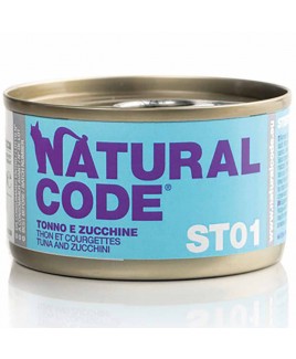 Alimento gatto umido Natural Code steril 01 tonno e zucchine 85g