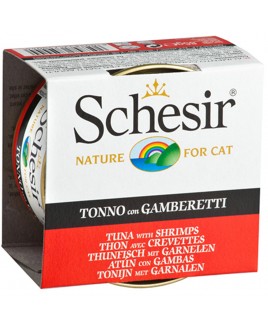 Alimento gatto Schesir Cat tonno e gamberetti 85g