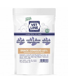 Alimento snack cane coniglio 80g Vet Line
