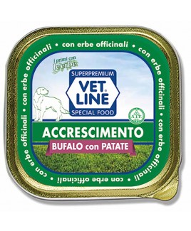 Alimento umido cane accrescimento bufalo con patate 150g Vet Line