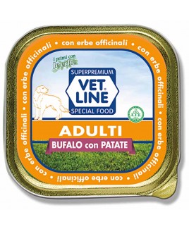 Alimento umido cane adulto bufalo con patate 150g Vet Line