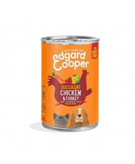 Alimento umido cane Adulto Pollo e Tacchino 400g Edgard Cooper