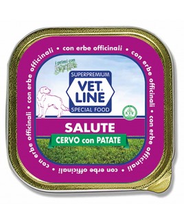Alimento umido cane adulto salute cervo con patate 150g Vet Line