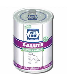 Alimento umido cane adulto Salute cervo con patate 400g Vet Line