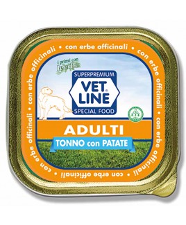 Alimento umido cane adulto tonno con patate 150g Vet Line