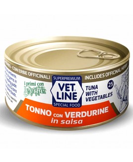Alimento umido gatto adulto tonno con verdurine in salsa 70g Vet Line