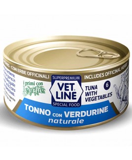 Alimento umido gatto adulto tonno con verdurine naturale 70g Vet Line