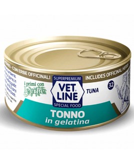 Alimento umido gatto adulto tonno in gelatina 70g Vet Line