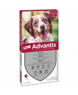 Antiparassitario Advantix per cani da 10 a 25kg 4 pipette