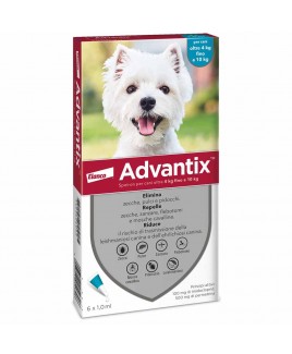 Antiparassitario Advantix per cani da 4 a 10kg 6 pipette
