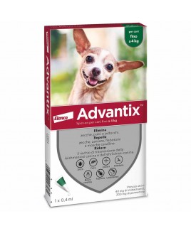 Antiparassitario Advantix per cani fino a 4 kg 1 pipetta