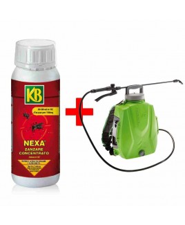 Kit Anti Zanzare PRO Pompa 8 lt Verdemax + insetticida Deadyna 500ml Nexa