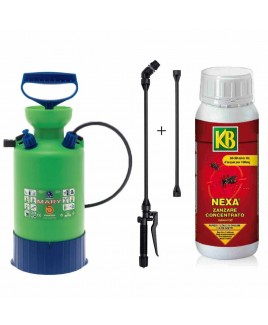 Kit Anti Zanzare Hobby Pompa 5 lt + insetticida Deadyna 500ml Nexa