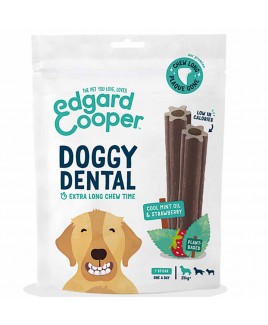 Stick dentale per cane Large Doggy Dental Menta e fragola 240g 7stick Edgard Cooper