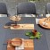 Completo pranzo Nardi tavolo Levante antracite 160 210cm con 6 sedie Bora antracite 